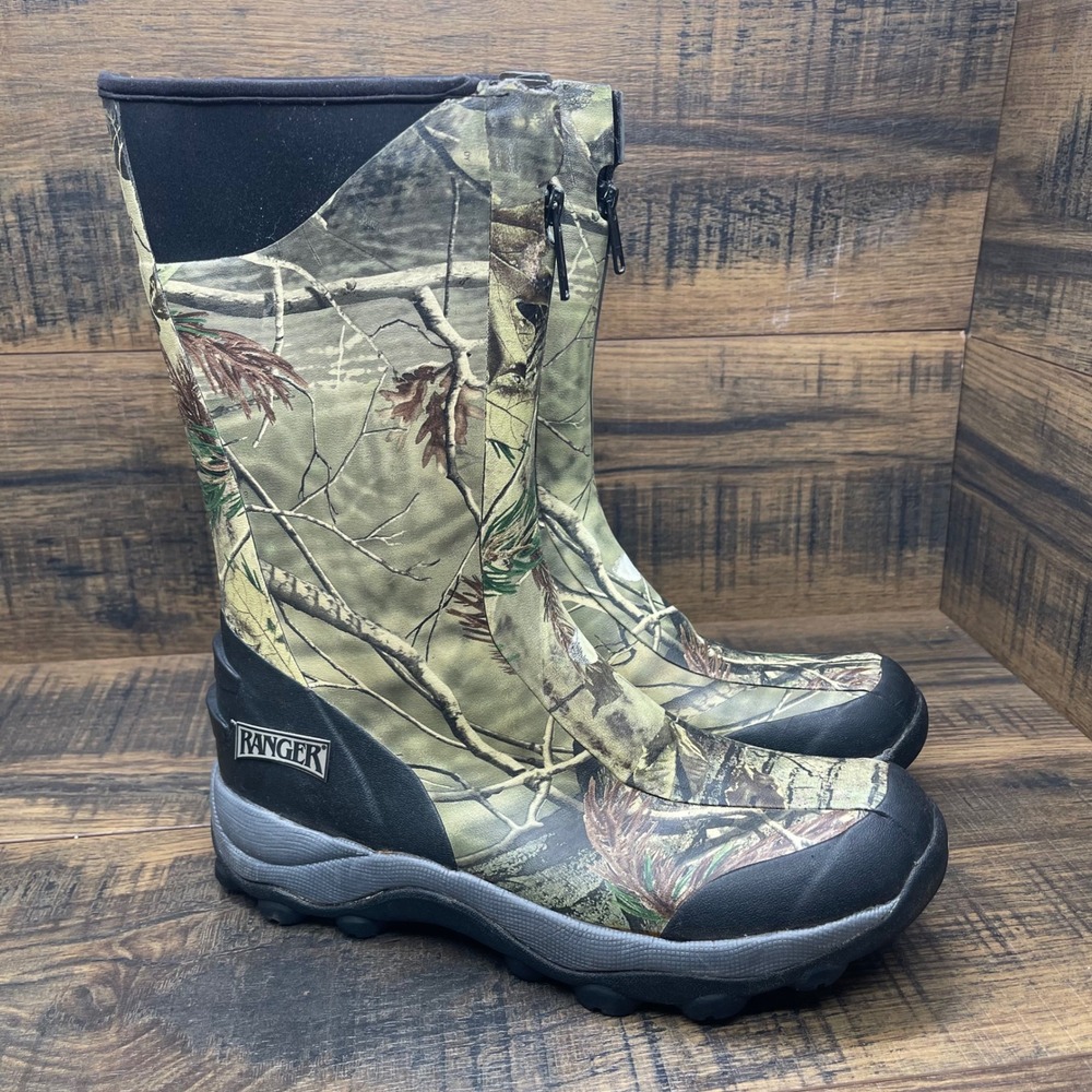 Ranger Camo Hunting Boots Mens 10 Green Waterproof Zipper Outdoor Work